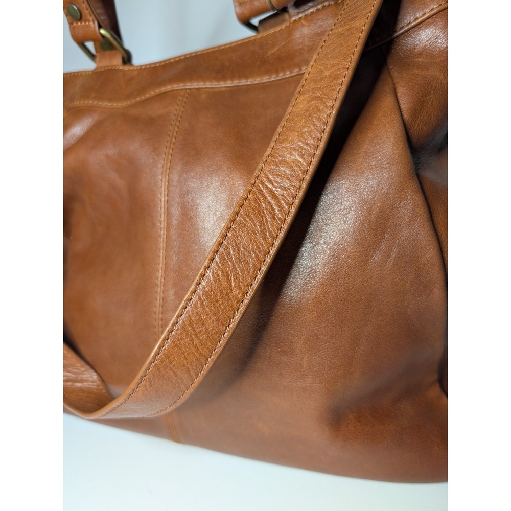 NWT American Leather Co Blaine Convertible Shopper Brandy  Glove TannedPurse - Picture 3 of 14